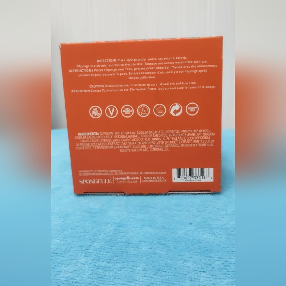 NEW SPONGELLÉ® Boxed Duo 30+ Body Wash-Infused Buffers Mandarin Crush - Picture 3 of 4